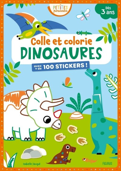 Colle et colorie : Dinosaures