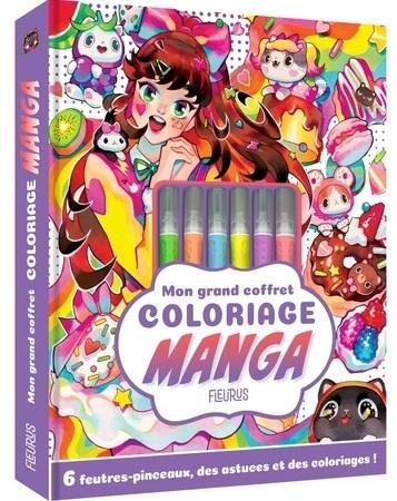 Mon grand coffret coloriage manga