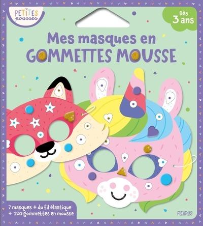 Mes masques en gommettes mousse : Animaux