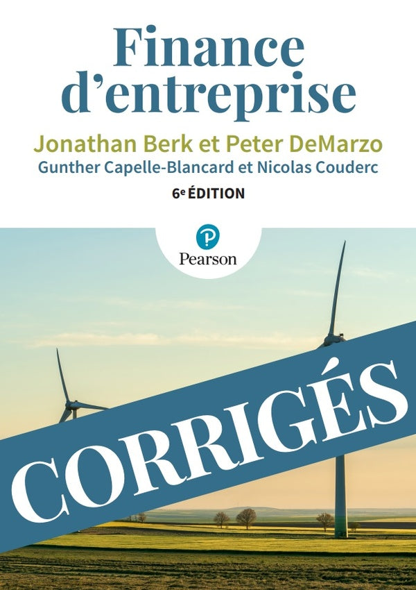 Finance d'entreprise : Corrigés (6e édition)