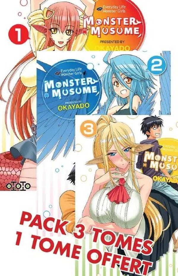 Monster Musume ; everyday life with monster girls : coffret Tomes 1 à 3