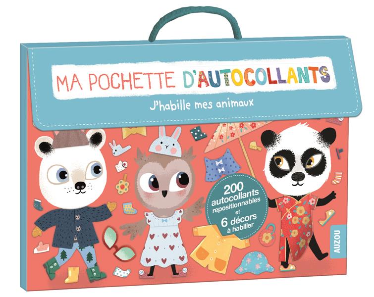 Ma pochette d'autocollants ; j'habille mes animaux