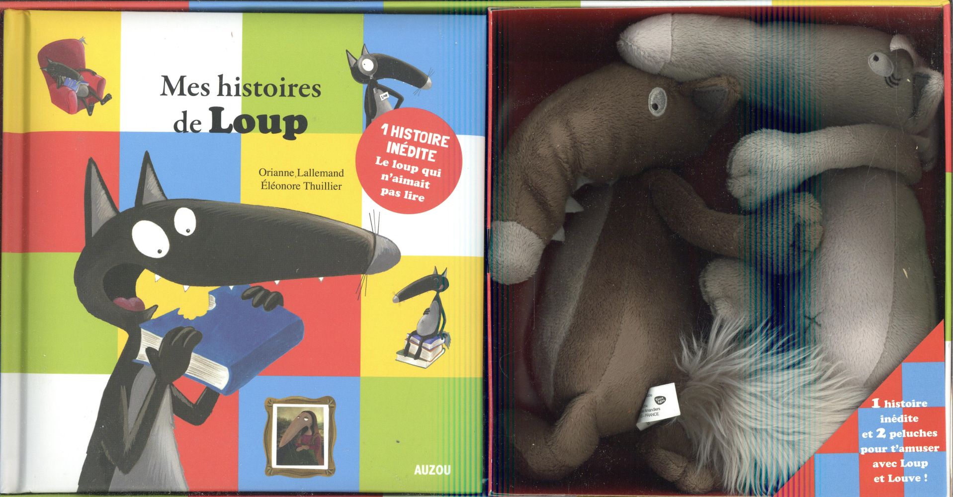 Coffret peluches loup et louve + inédit