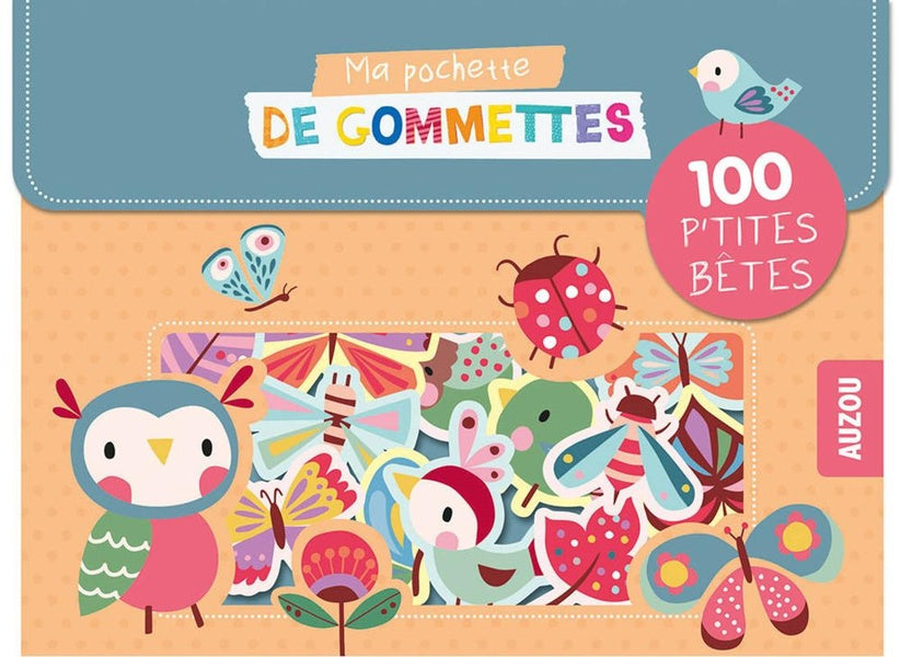 Ma pochette de gommettes : 100 p'tites bêtes