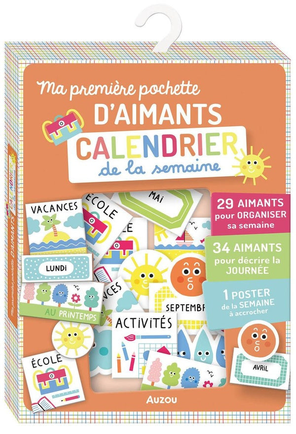 Ma première pochette d'aimants : calendrier de la semaine