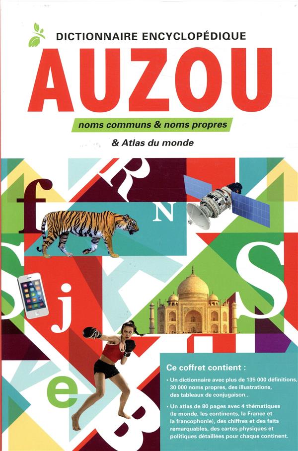 Coffret dictionnaire encyclopédique Auzou et atlas du monde