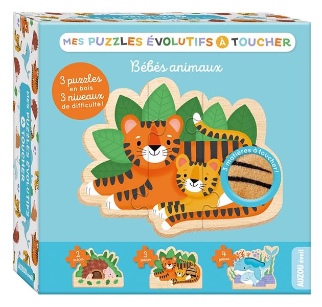 Mes puzzles évolutifs à toucher ; maman et bébé