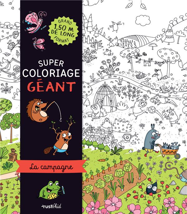 Super coloriage géant ; la campagne