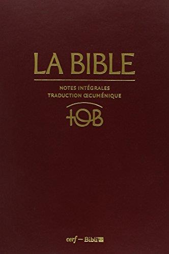 La Bible tob ; à notes integrales - coffret