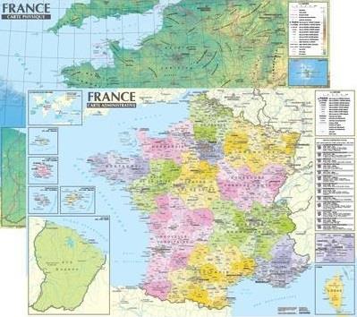 France : carte administrative et physique