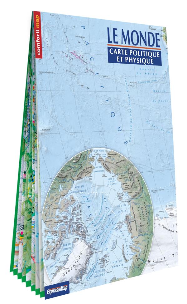 Le monde : Carte politique et physique (édition 2024)