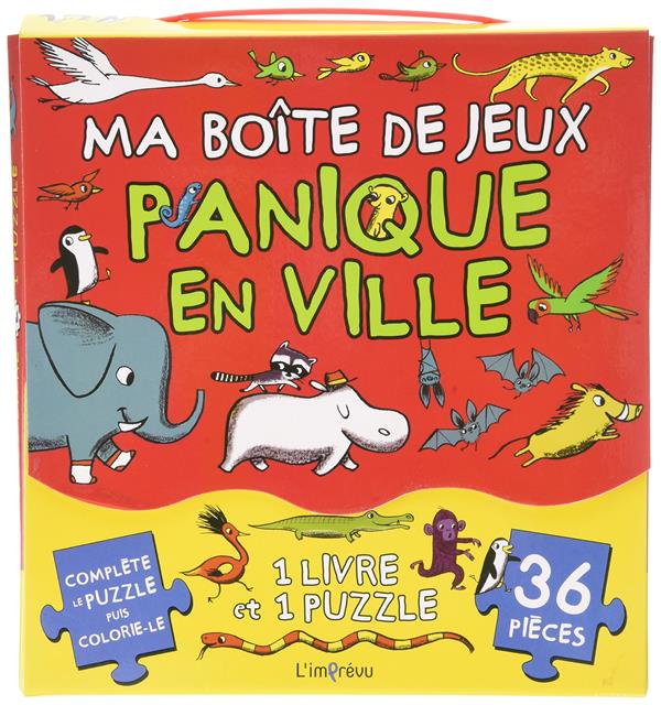 Ma boîte de jeux panique en ville ; 1 livre et un puzzle