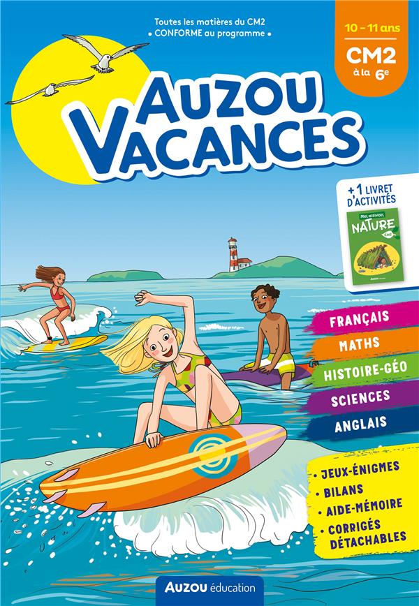 Cahier de vacances : Auzou vacances ; du CM2 à la 6e