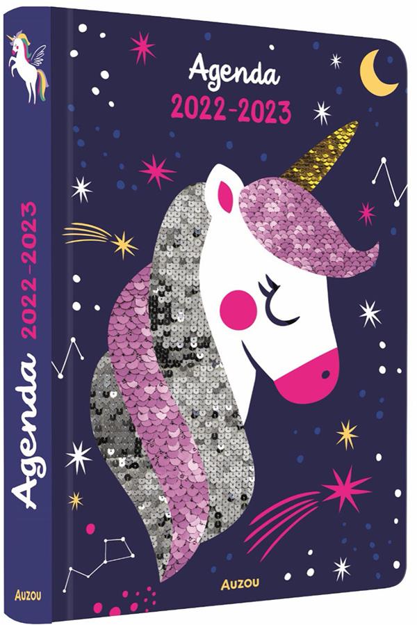 Agenda sequins : licorne (édition 2022/2023)