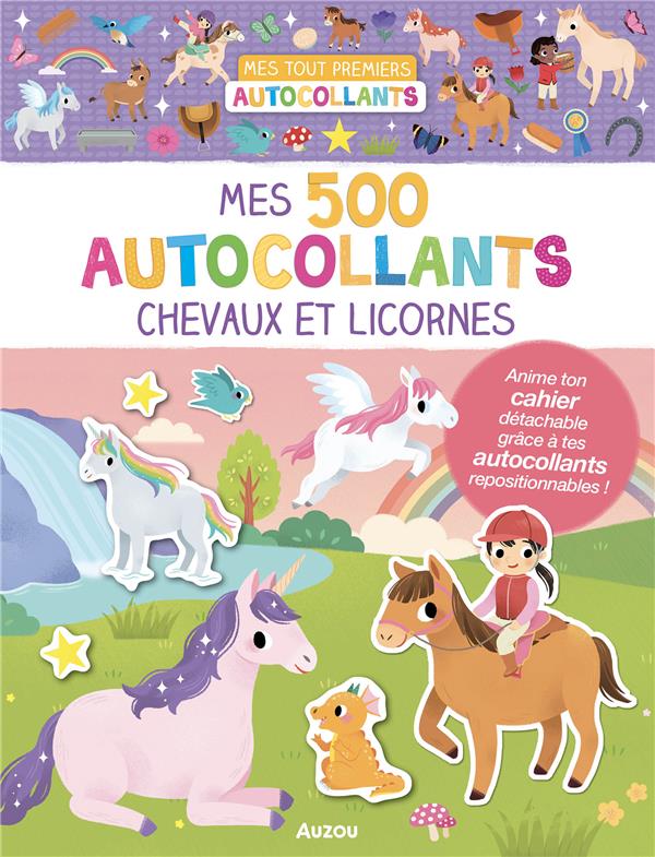 Mes 500 autocollants : chevaux et licornes