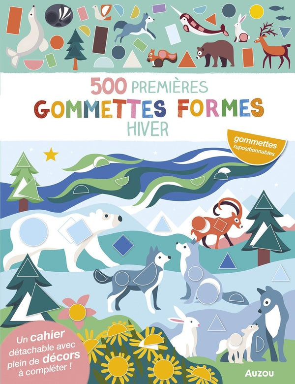 500 premières gommettes formes : hiver