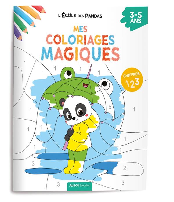 L'école des pandas ; mes coloriages magiques : les chiffres