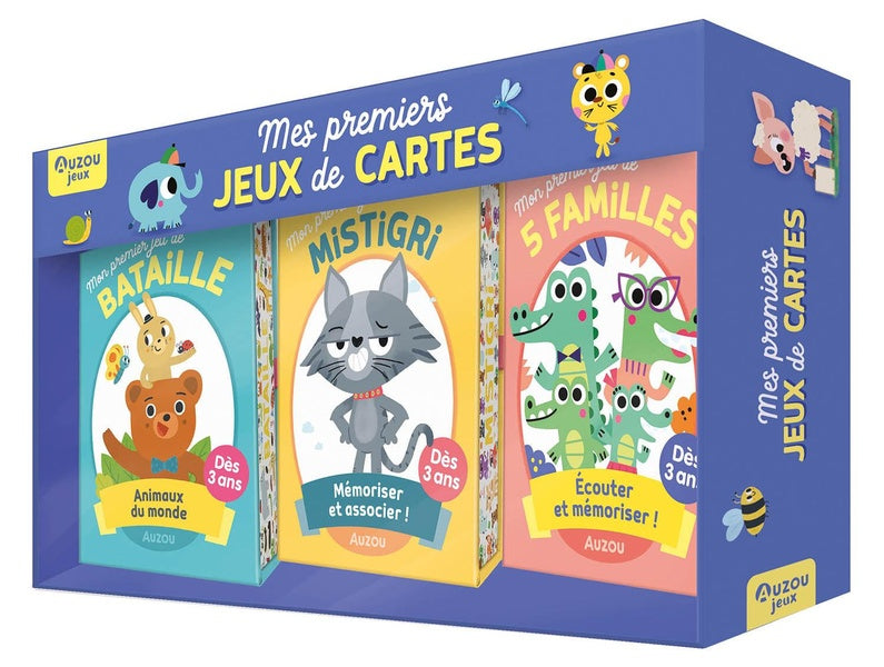 Mes premiers jeux de cartes : bataille, mistigri, 5 familles