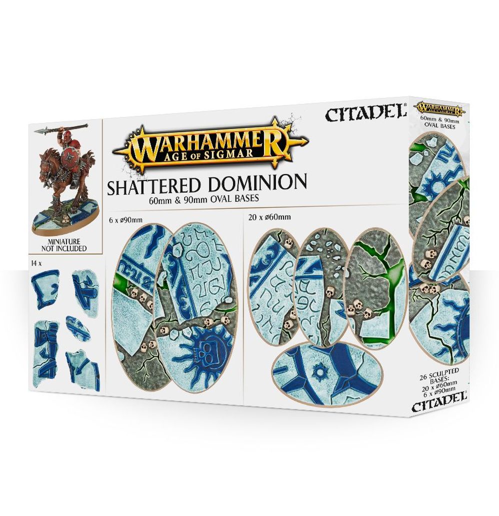 Shattered Dominion: socles ovales de 60 et 90mm