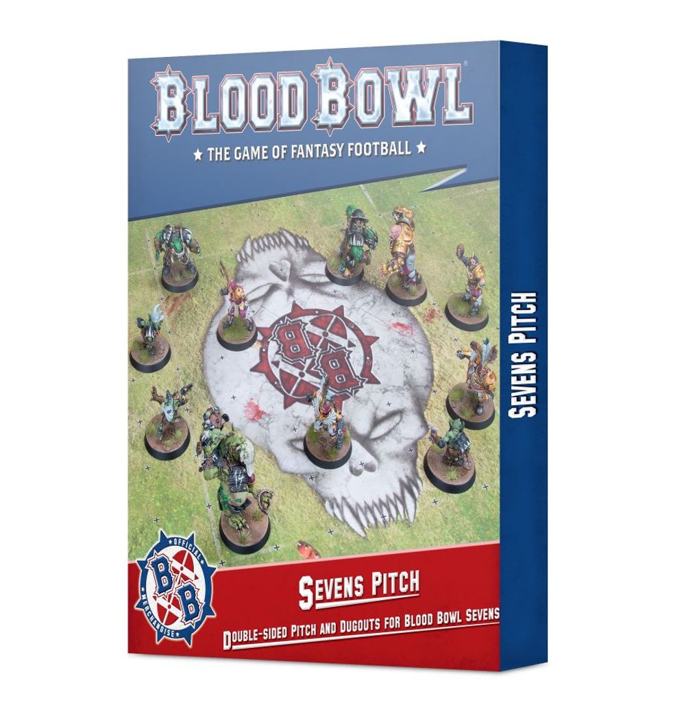 Terrain de Blood Bowl à Sept: terrain et fosses double face pour Blood Bowl à Sept