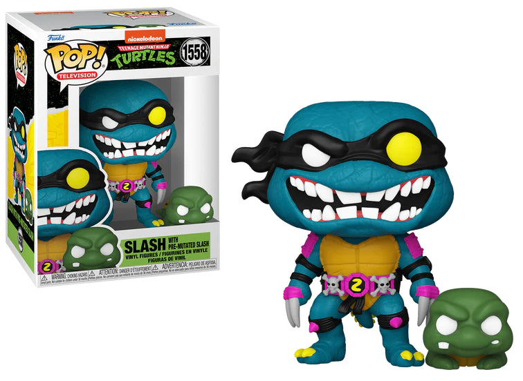 Funko Pop! TV: Teenage Mutant Ninja Turtles - Slash & Pre-mutated Slash