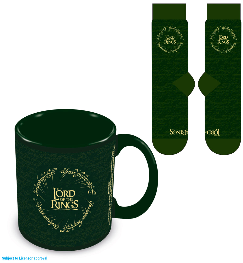 Le Seigneur des anneaux - Coffret cadeau avec tasse 315ml et paire de chaussette EU 41-45 "Lord of the Rings"