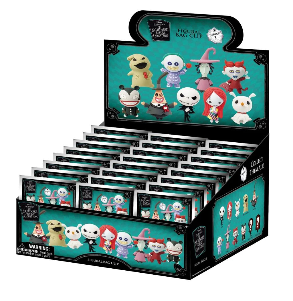 Disney - Assortiment en blind box de figurines de sac de collection L'Étrange Noël de monsieur Jack en mousse (Série 1) (24 pcs)