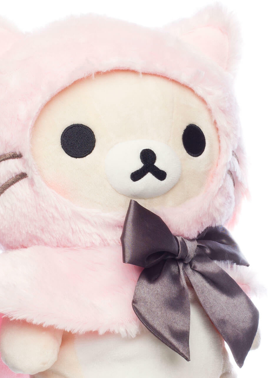 Korilakkuma - Peluche "Costume Chat Rose" Medium 34cm