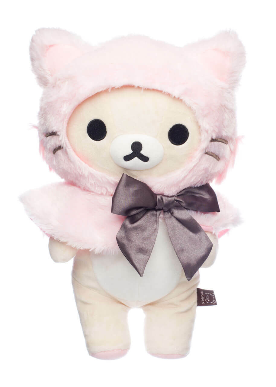 Korilakkuma - Peluche "Costume Chat Rose" Medium 34cm