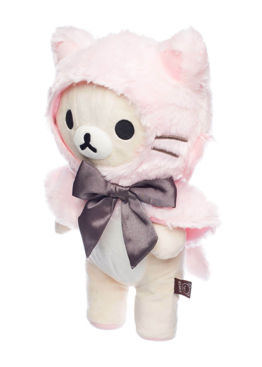 Korilakkuma - Peluche "Costume Chat Rose" Medium 34cm