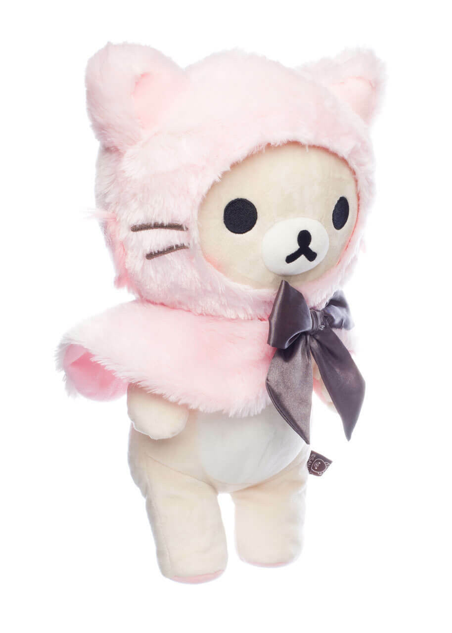 Korilakkuma - Peluche "Costume Chat Rose" Medium 34cm