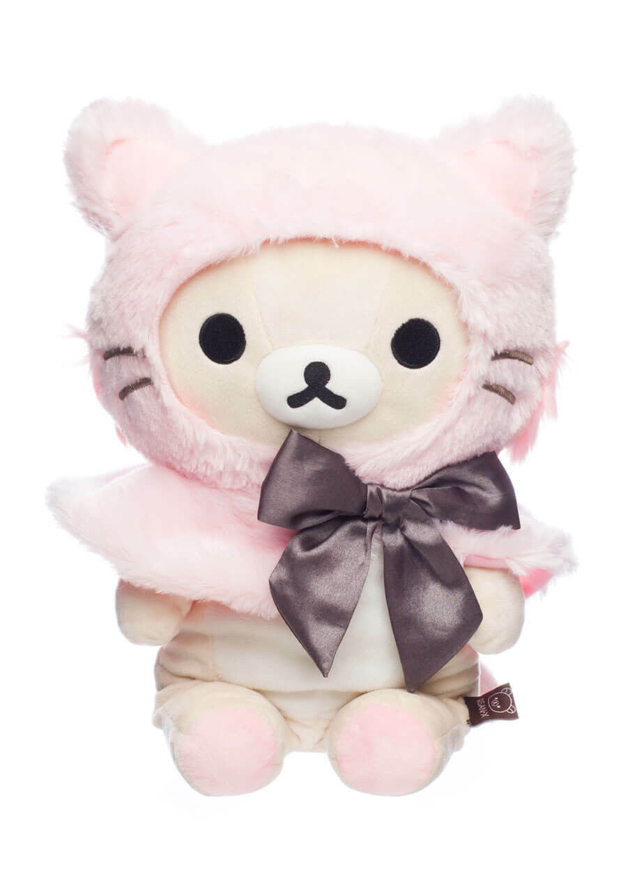 Korilakkuma - Peluche "Costume Chat Rose" Medium 34cm