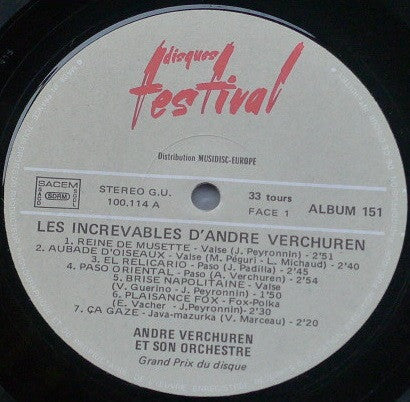 André Verchuren – Les Increvables D'André Verchuren [Vinyle 33Tours]