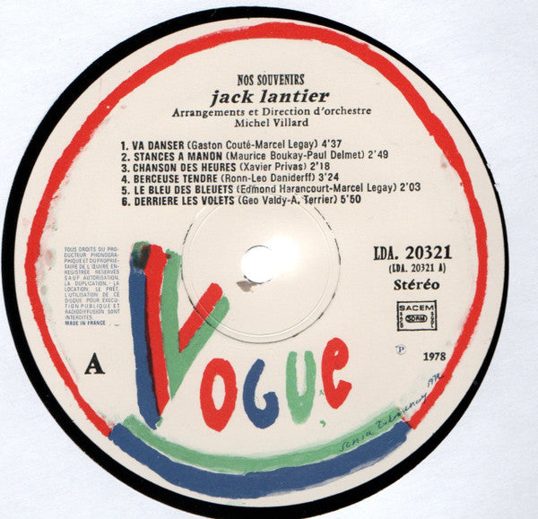 Jack Lantier – Chante Paul Delmet [Vinyle 33Tours]