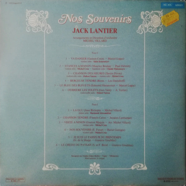 Jack Lantier – Chante Paul Delmet [Vinyle 33Tours]