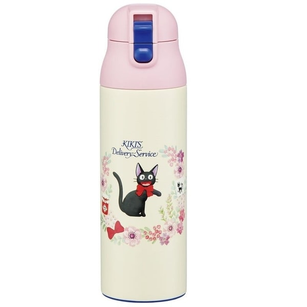 Ghibli - Kiki la petite sorcière - Bouteille Thermos Jiji Guirlande de fleurs 500ml