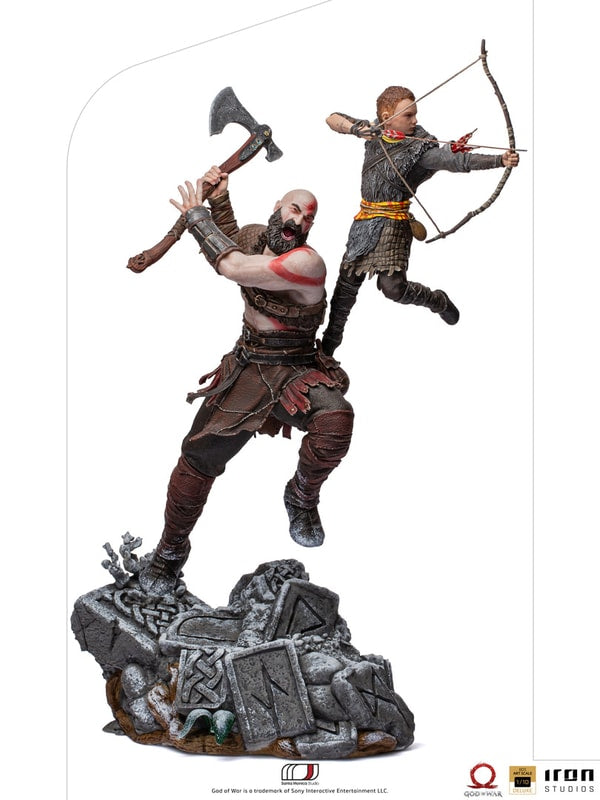 Iron Studios - BDS Arts Scale 1/10 - God of War - Kratos and Atreus Statue 34cm