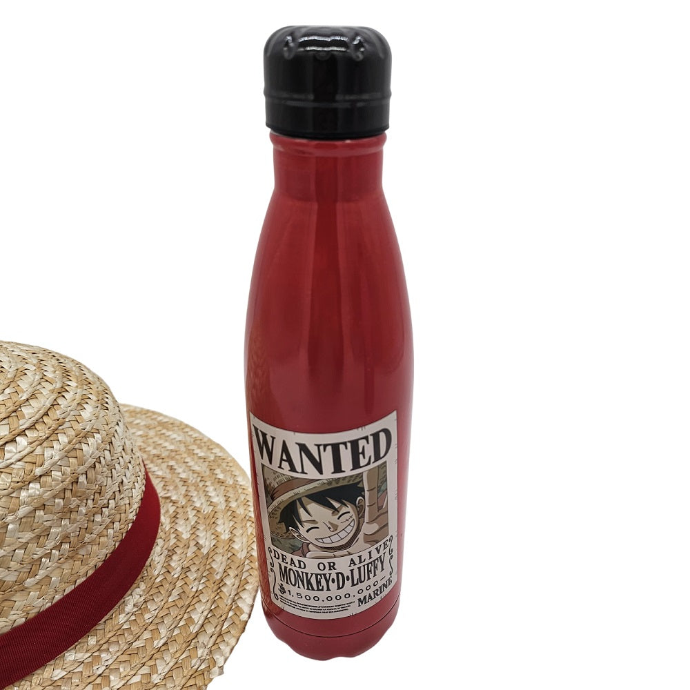 One Piece - Bouteille d'eau en métal Wanted Luffy 540ml