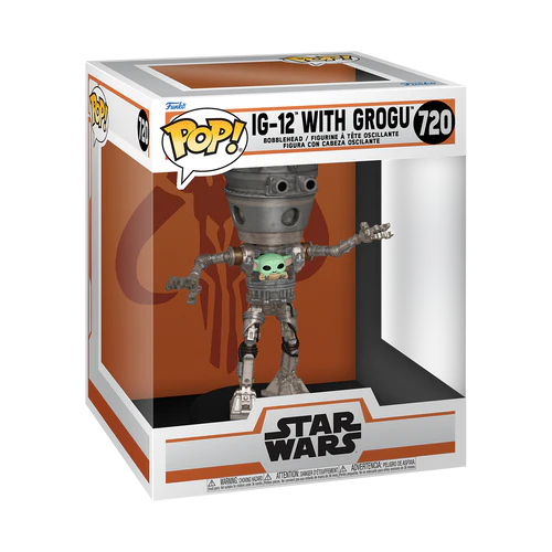 Funko Pop! Deluxe: Star Wars: The Mandalorian - IG-12 with Grogu