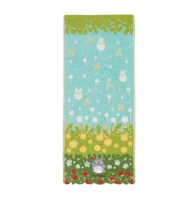 Ghibli - Mon Voisin Totoro - Serviette Totoro Fleurs et Fraises 34x80cm