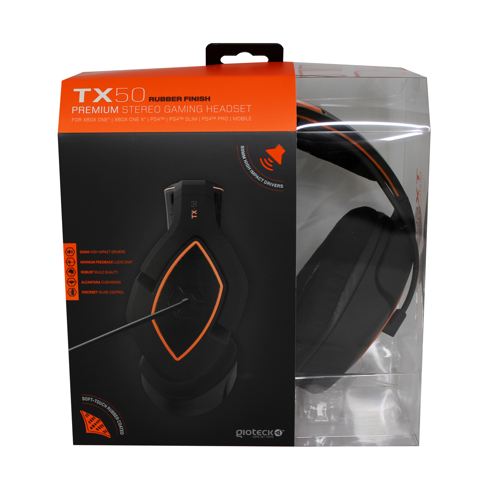 Gioteck - Casque de jeu stéréo Premium TX50 pour PS5, PS4, Xbox Series, Xbox One et Mobile