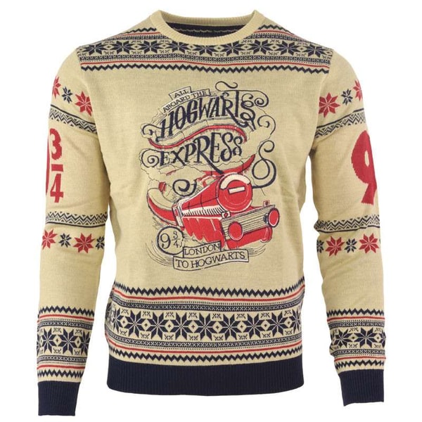 Warner Bros - Harry Potter - Pull moche de Noël - Poudlard Express Sweater UK XL /US L