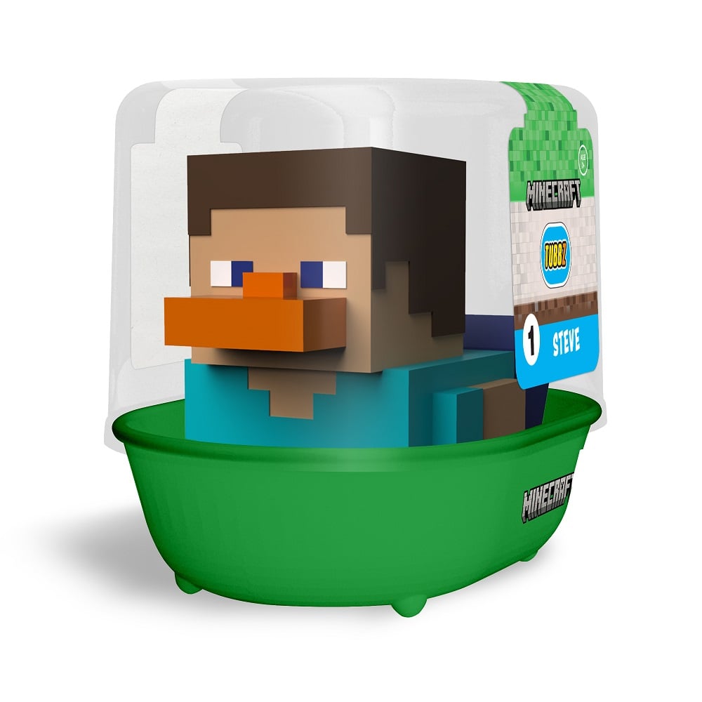 Numskull - TUBBZ Canard de bain - Minecraft - Steve (Première Édition) - 9cm