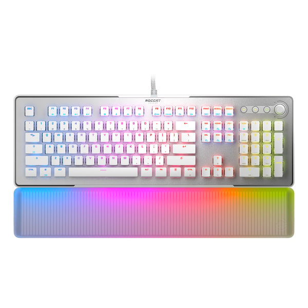 Roccat - Clavier de jeu RGB optique Vulcan II Max Blanc - Disposition Qwerty US