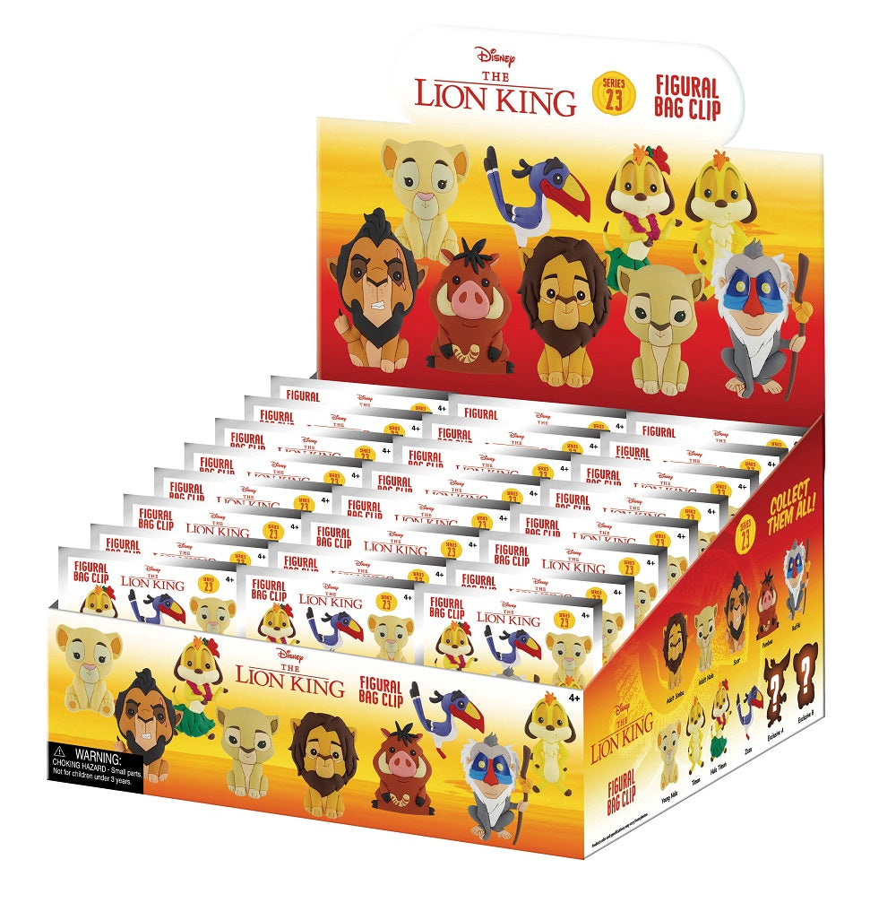 Disney - Le Roi Lion - Assortiment en blind box de figurines de sac de collection en mousse (Série 23) (24 pcs)