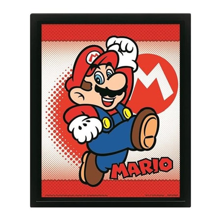 Nintendo - Super Mario - Mario Cadre 3D Lenticulaire 26x20cm