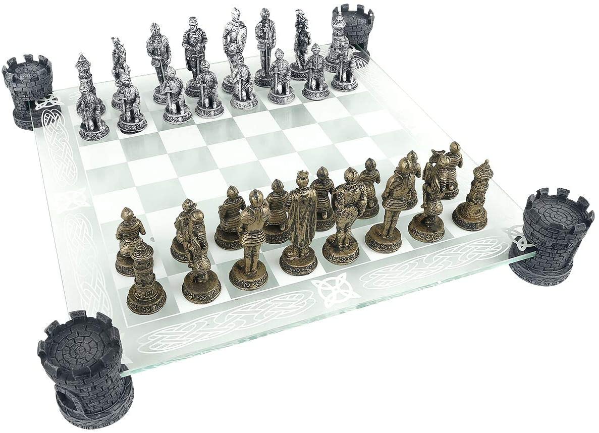 Medieval Knight Chess Set 43cm