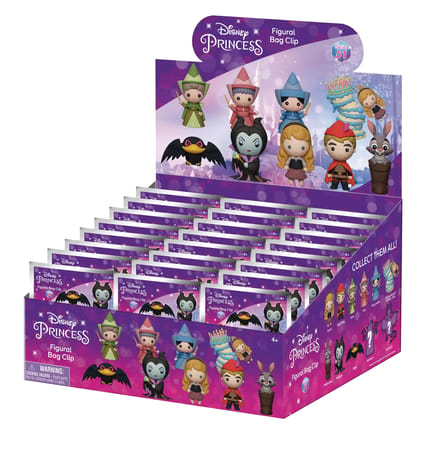 Disney - Assortiment en blind box de figurines de sac de collection La Belle au bois dormant (65e anniversaire) en mousse (24 pcs)