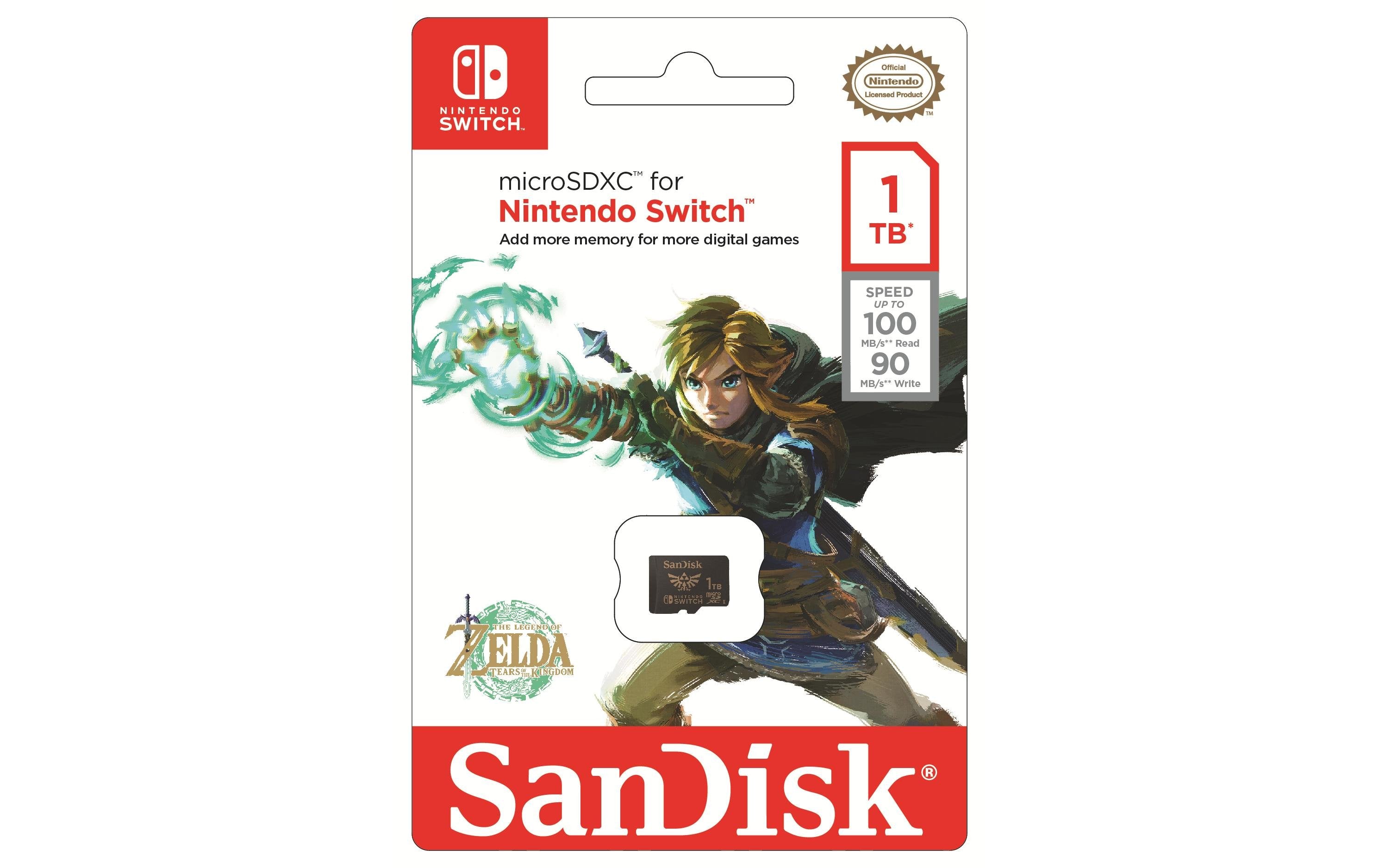 SanDisk - Carte mémoire microSDXC UHS-I 1 To Edition Zelda pour Nintendo Switch, Switch Lite et Switch OLED