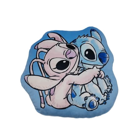 Disney - Lilo et Stitch - Coussin en Velboa en forme de Stitch et Angel 40cm